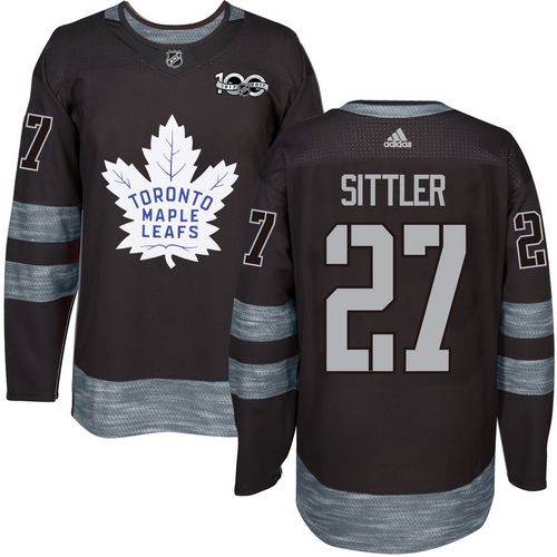 Adidas Maple Leafs #27 Darryl Sittler Black 1917-100th Anniversary Stitched NHL Jersey - Click Image to Close